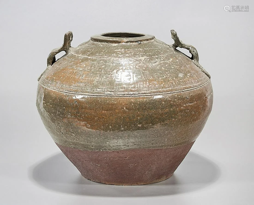 Chinese Archaistic Glazed Pottery Jar