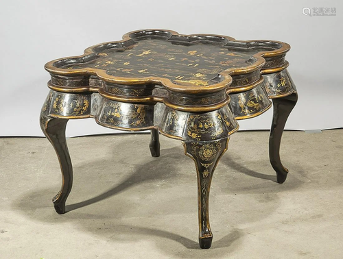 Chinese Painted Wood Table