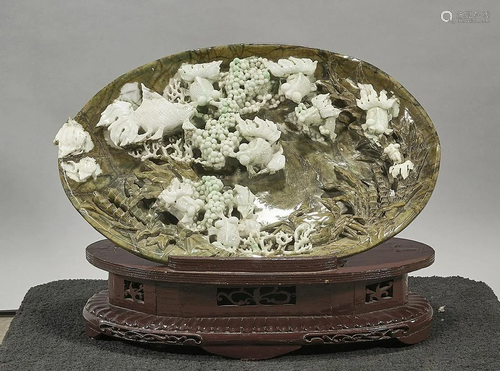 Elaborate Chinese Jadeite Carving