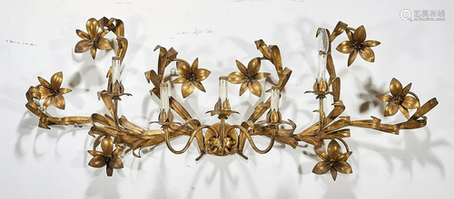 Gilt Metal Five-Light Sconce