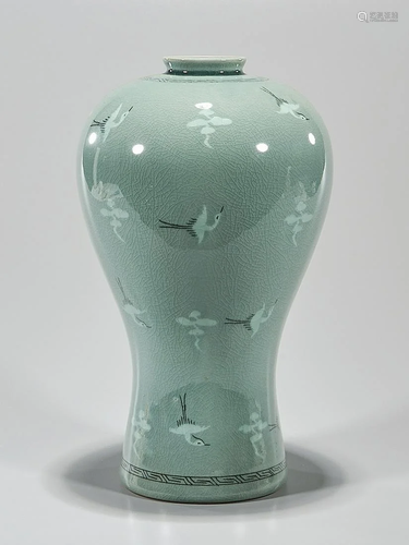 Korean Celadon Glazed Vase