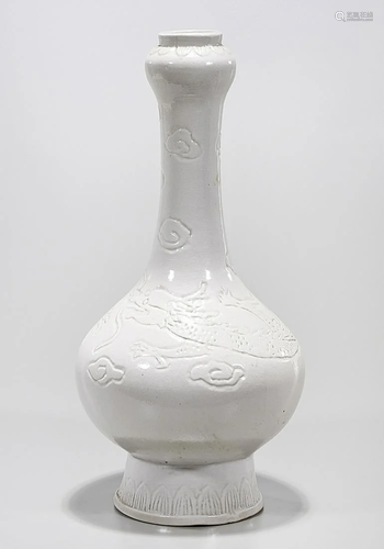 Chinese White Glazed Porcelain Vase