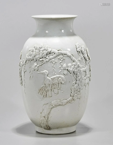 Chinese White Glazed Porcelain Vase