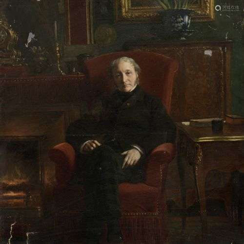 Louis ROUX (Paris, 1817 1903). Portrait d'homme a…