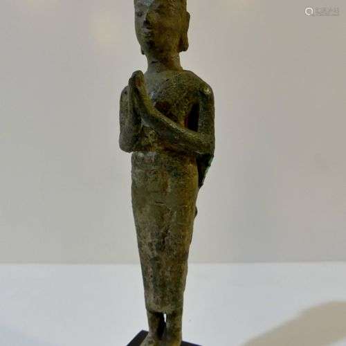 Intéressante représentation de Bouddha en bronze, …