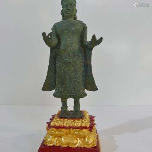 Rare Lokesvara (Seigneur des Mondes) en bronze à p…