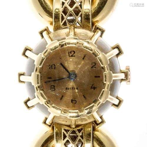 Montre de dame en or Boîtier rond Fabrication suis…