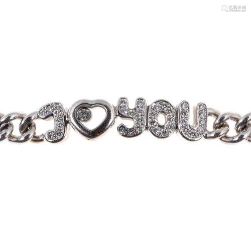 CHOPARD Bracelet “I love you” en or gris serti de …