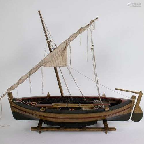 Wooden model of a boat