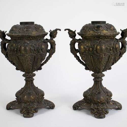 A Pair of Oil Lamps