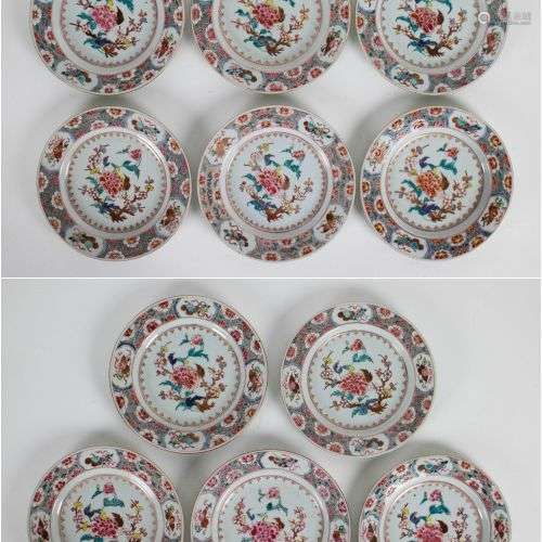 Lot with 11 plates Qianlong