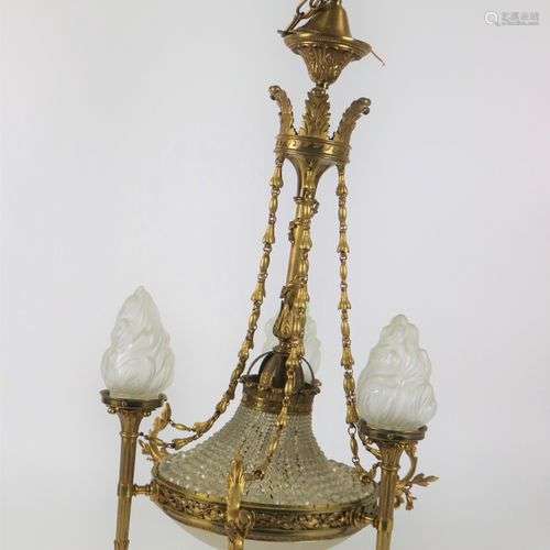 Gilded gold chandelier