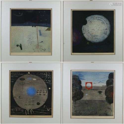 Lot of 4 lithographs