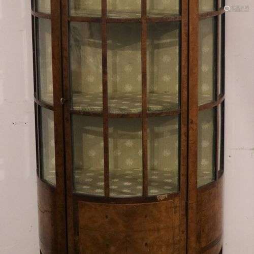 Display cabinet with white marble top