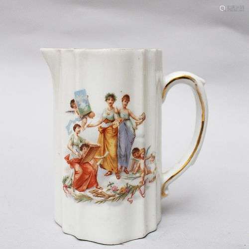 Vienna porcelain can with multicoloured allegory a…