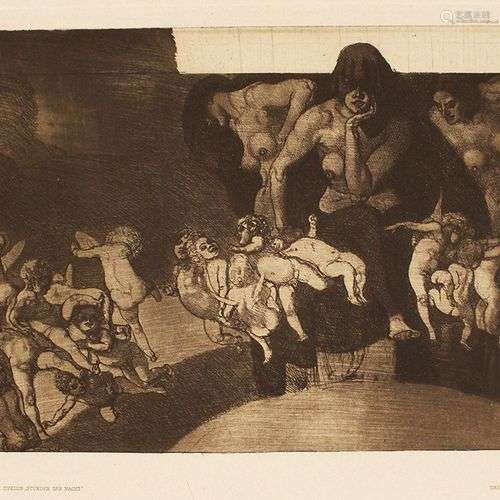 Rudolf Jettmar (1869 1939), etching on paper. 18x2…