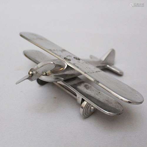 Model plane , metal chromed around 1930/40. 18x21 …