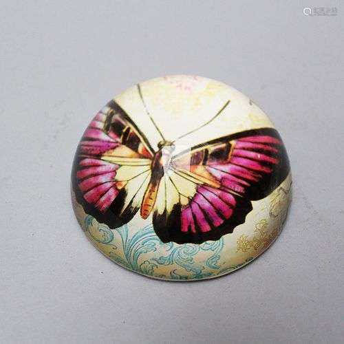 Paperweight glass. 7.5 cm diameter