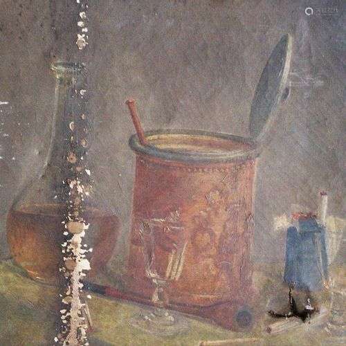 Vecchini 19th Century, still life, oil on canvas. …