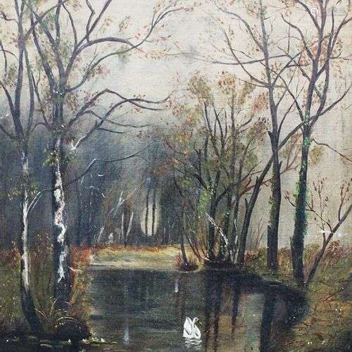 Unknown Artist around 1900 , Landscape , oil on ca…