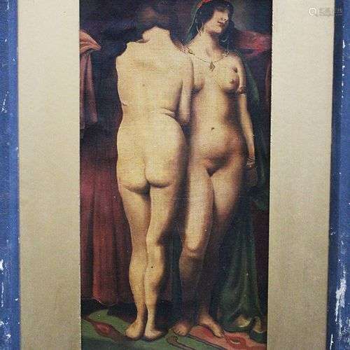 Artist early 20 th Century, Female nudes, oil on c…