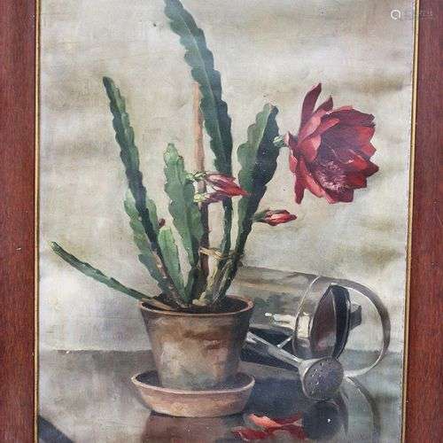 Unknown Artist artist 1920 , Cactus still life , o…