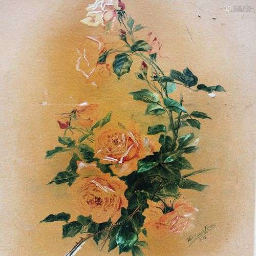 Fritz Weidinger 1909 , flowers , watercolour on pa…