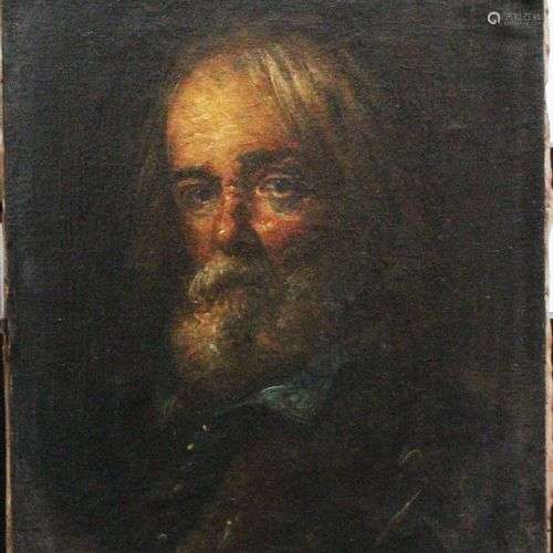 Todeschini school , Portrait , oil on canvas. 47x3…