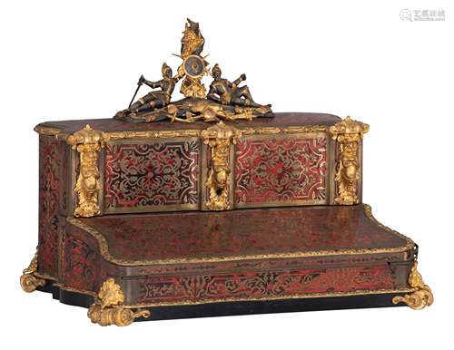 A fine Historicism Revival Napoleon III Boulle work walnut '‚critoire', with gilt bronze mounts and