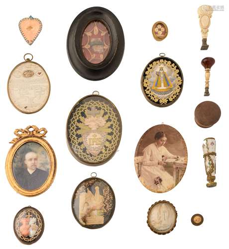 All kinds of collectables, consisting of various 18th & 19thC relics of saints and one special relic