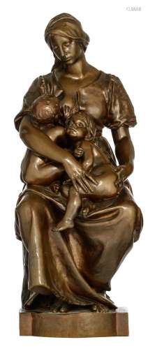 Dubois P., 'maternity', a bronze sculpture, cast by F. Barb‚dienne-Fondeur - France, with the 'r‚duc