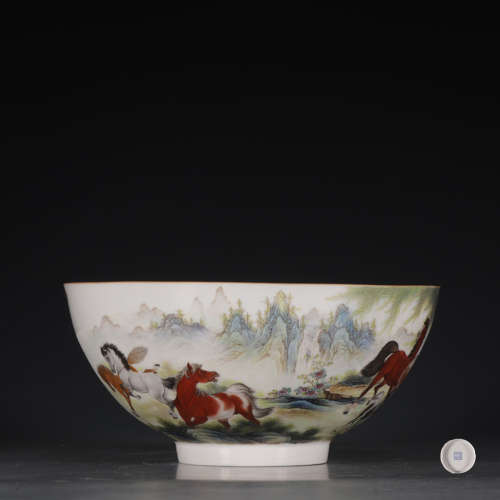 Chinese Pair Of Famille Rose Porcelain Bowls