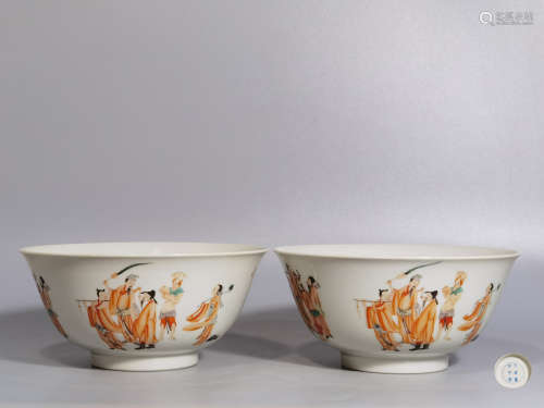 Chinese Pair Of Porcelain Bowls