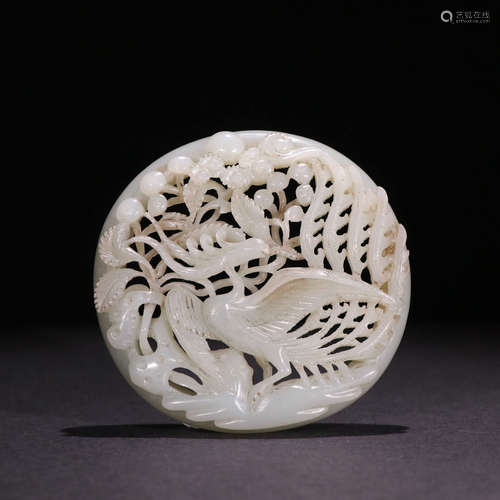 A HETIAN JADE CARVED PHOENIX PATTERN WAZI