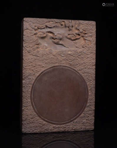 INK SLAB CARVED WITH BAT&POETRY