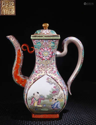 QIANLONGYUZHI MARK ZISHA TEA POT