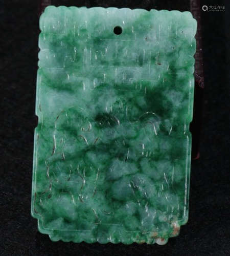 JADEITE TABLET CARVED WITH BEAST