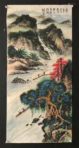 GUANSHANYUE MARK LANDSCAPE VERTICAL AXIS PAINTING