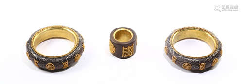 SET OF CHENXIANG WOOD BANGLES&RING