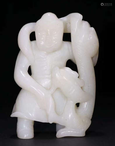 HETIAN JADE FIGURE PENDANT