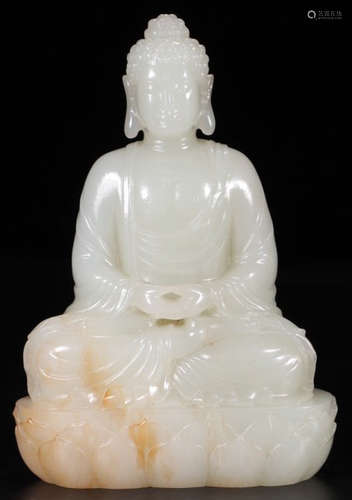 HETIAN JADE CARVED BUDDHA