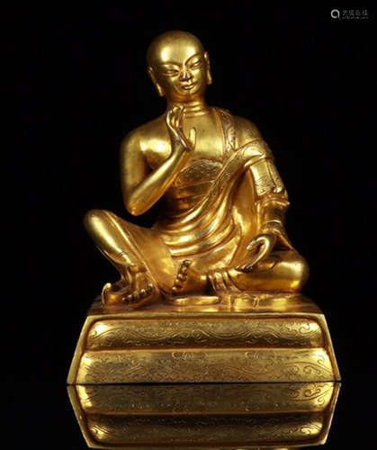 GILT BRONZE BUDDHA STATUE