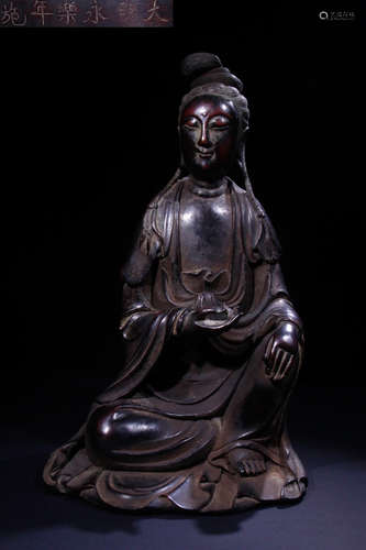 COPPER GUANYIN BUDDHA STATUE