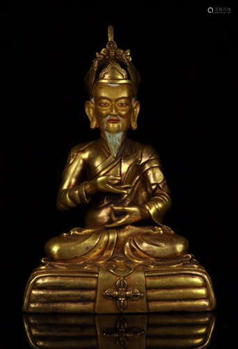 GILT BRONZE BUDDHA STATUE