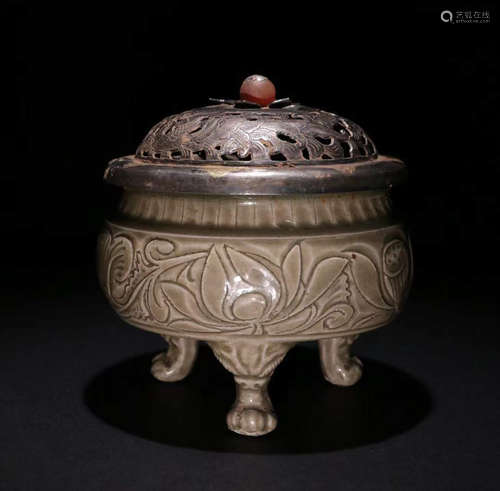 LONGQUAN YAO GREEN GLAZE CENSER