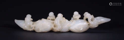HETIAN JADE PENDANT CARVED WITH STORY