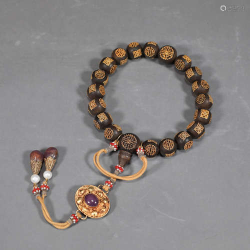 A STRING OF CHENXIANG BUDDHIST PRAYER BEADS