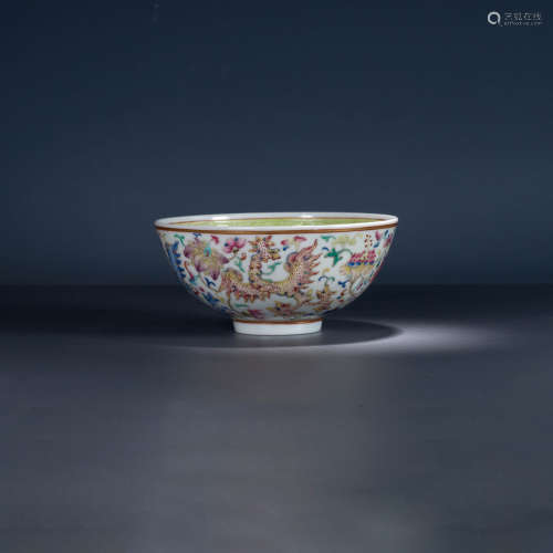 A Famille Rose Phoenix Porcelain Bowl， Guangxu mark
