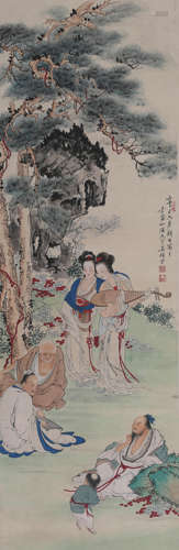 A Chinese Figure Painting, Wu Guangyu Mark