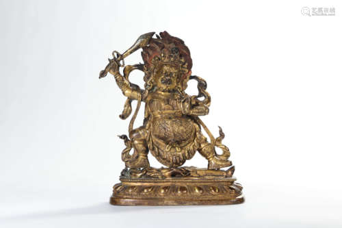 A Gilding Copper Acala Statue